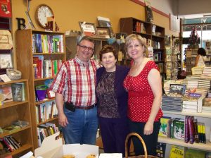 My good friends Kevin and Debbie Brubaker at my booksigning in Burlington, Iowa.