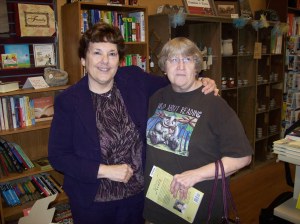 Kathy Murphy, friend and classmate, at my book signing.