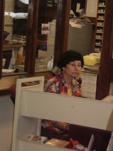 The librarian, Mary Katherine, who hosted the book signings.
